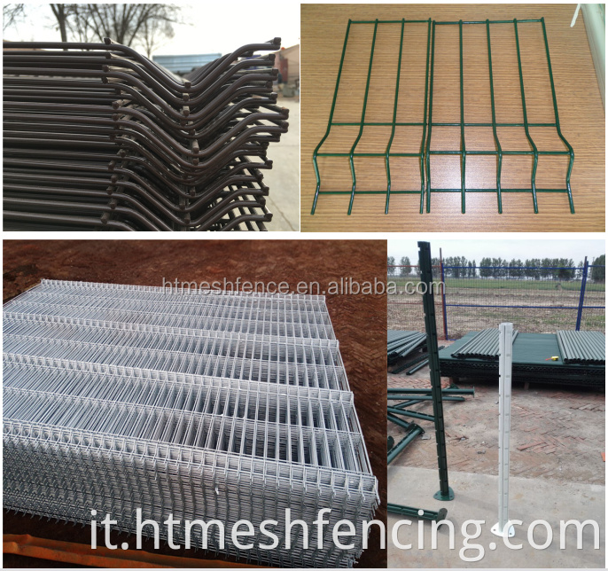 Pannello di recinzione 3D con pali e fissaggi dimensioni mesh 50x150mm perimetrale perimetrale Fence 3 V Pannello